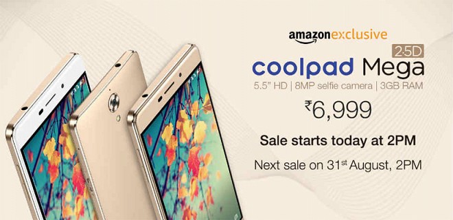 Coolpad 2.5D Amazon Sale