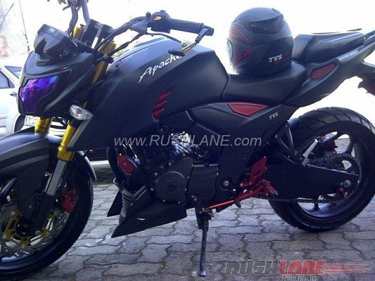Modified TVS Apache RTR 200 4V Gets Matte Black Finish in Indonesia