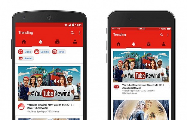 YouTube For Android Added New Navigation Bar