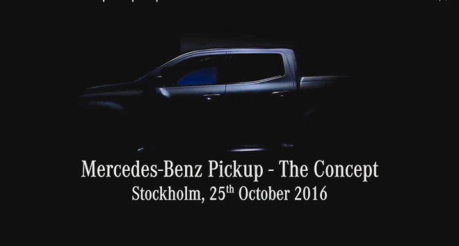 Mercedes-Benz to Unveil All-New Pick-Up on October 25, 2016
