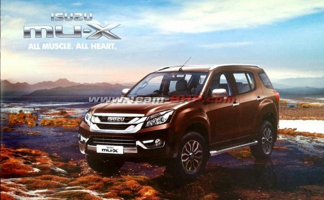 Isuzu MU-X SUV Brochure Leaked Prior to Official Launch