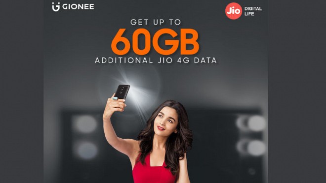 Gionee free 4G Reliance Jio data offer