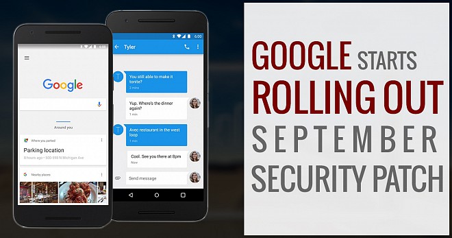 Google Pixel, Nexus Devices Start Receiving September Android Security Patch via OTA