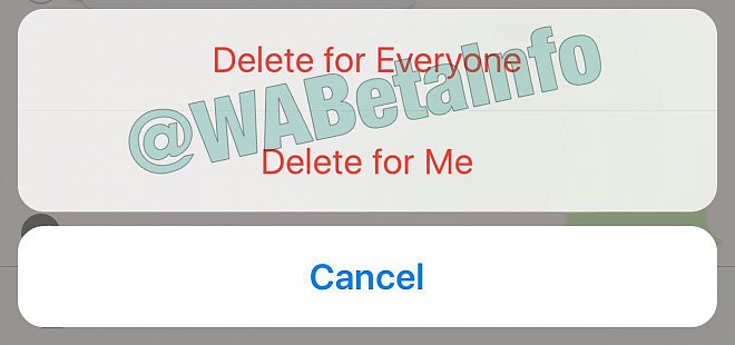 WhatsApp 'Delete for Everyone' Feature