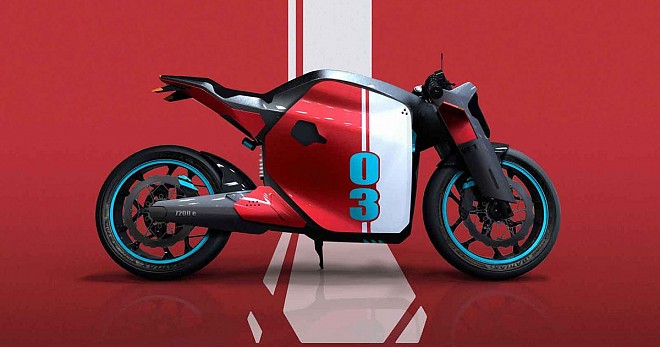 A cafe racer style electric bike is developed by the Ultraviolette Automotive