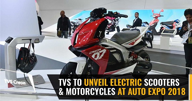 TVS Unveil Electric Scooters and Motorcycles