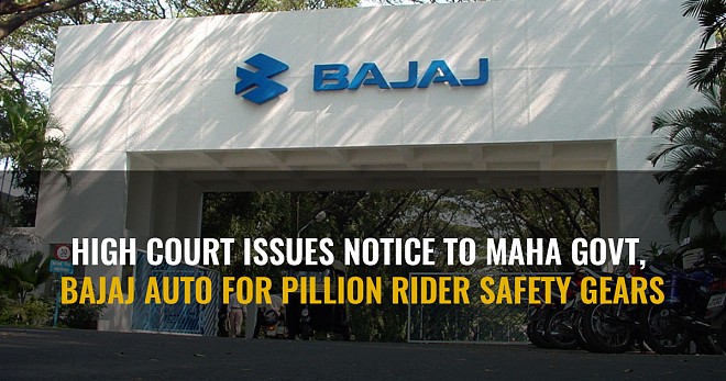Bajaj Auto for Pillion Rider Safety Gears