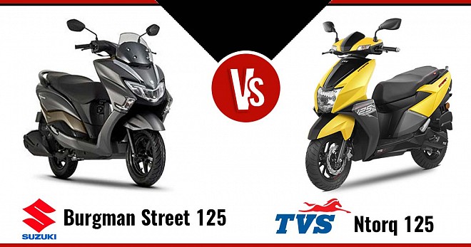 Suzuki Burgman Street 125 vs TVS Ntorq 125