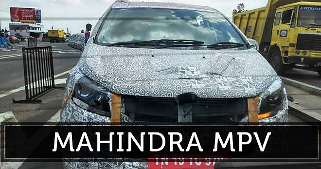 Mahindra TUV500 MPV Spied Front