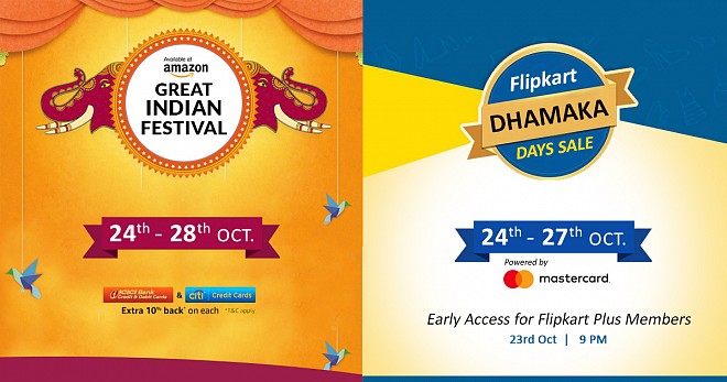 Amazon Great Indian Festival Sale and Flipkart Festive Dhamaka Sale