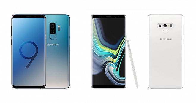 Samsung Galaxy Note 9 and Galaxy S9+ 