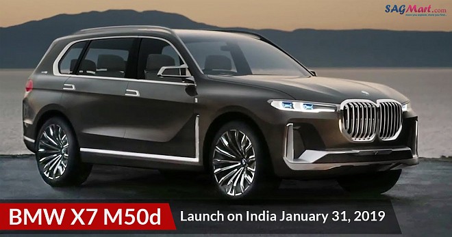 BMW X7 M50d Launch on India January 31, 2019