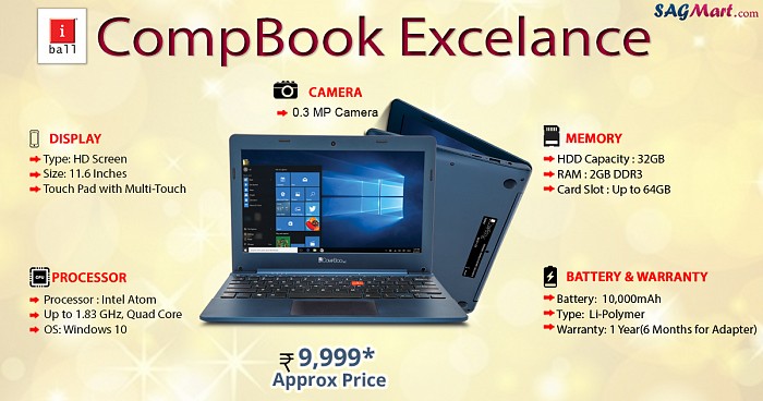iBall CompBook Excelance Infographic