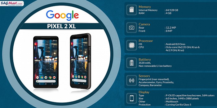 Google Pixel 2 XL Infographic