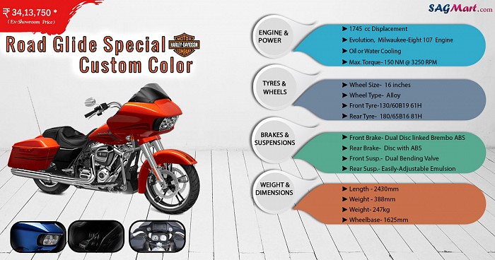 2017 Harley Davidson Road Glide Special Custom Color Infographic