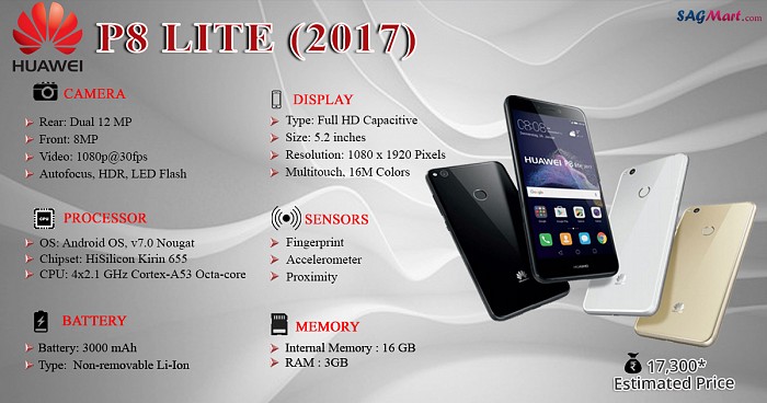 Huawei P8 Lite (2017) Infographic