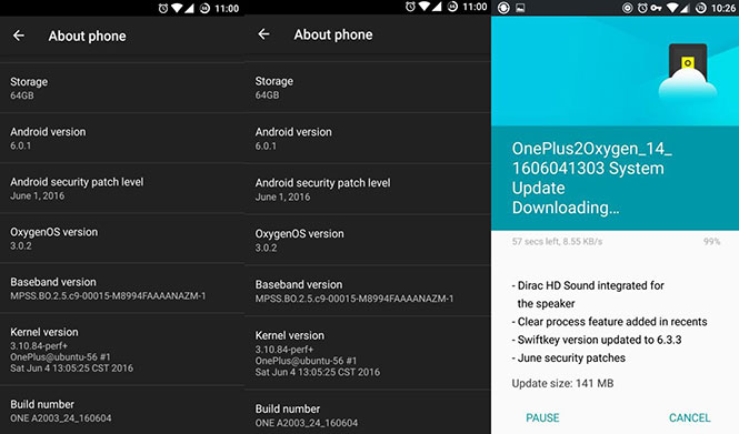 New features added in OnePlus 2 Upgrade