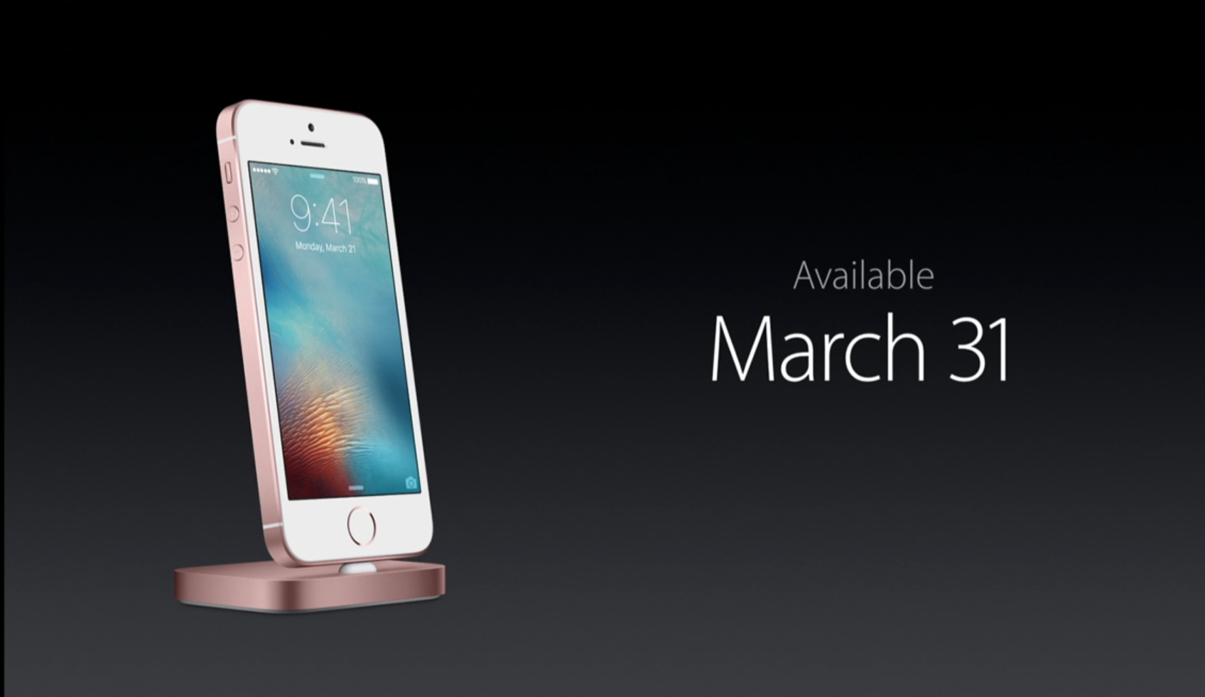 iPhone SE to become available from March 31, 2016