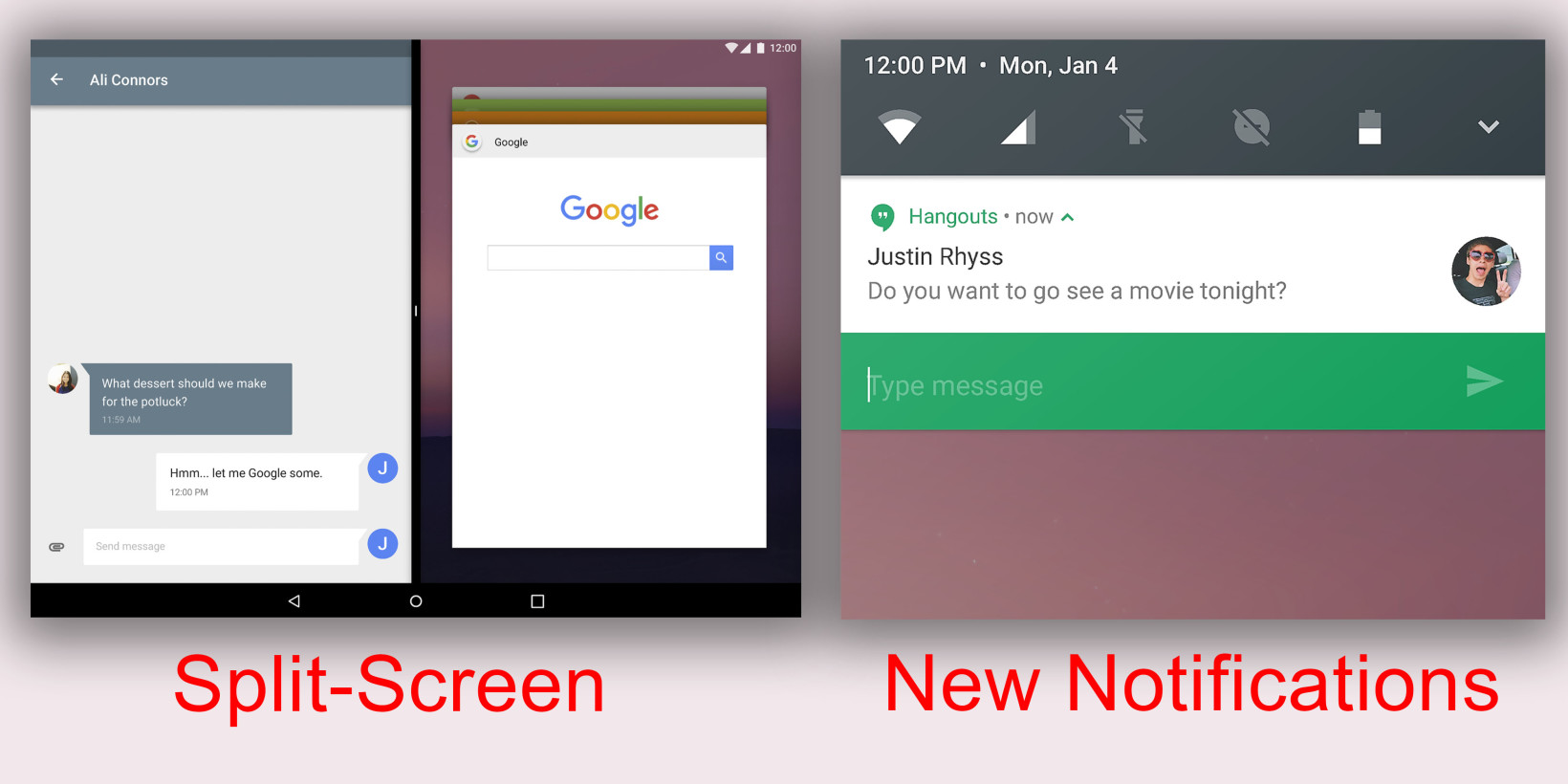 Multi Window and Better Notification Support of Android N 