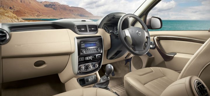 2017 Nissan Terrano Facelift India interior dashboard Profile
