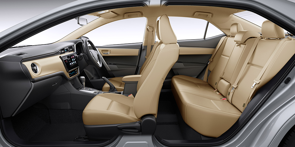 2017 Toyota Corolla Altis Facelift India Interior Seating Profile