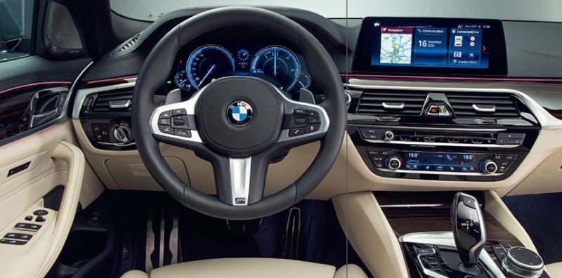 2017 BMW 5 Series Interior Dashboard Profile Leaked Image