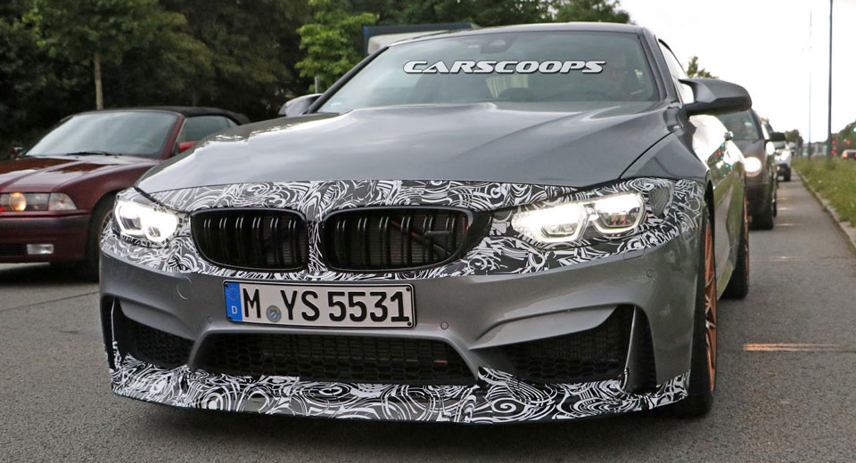 2017 BMW M4 Coupe Facelift spied front profile