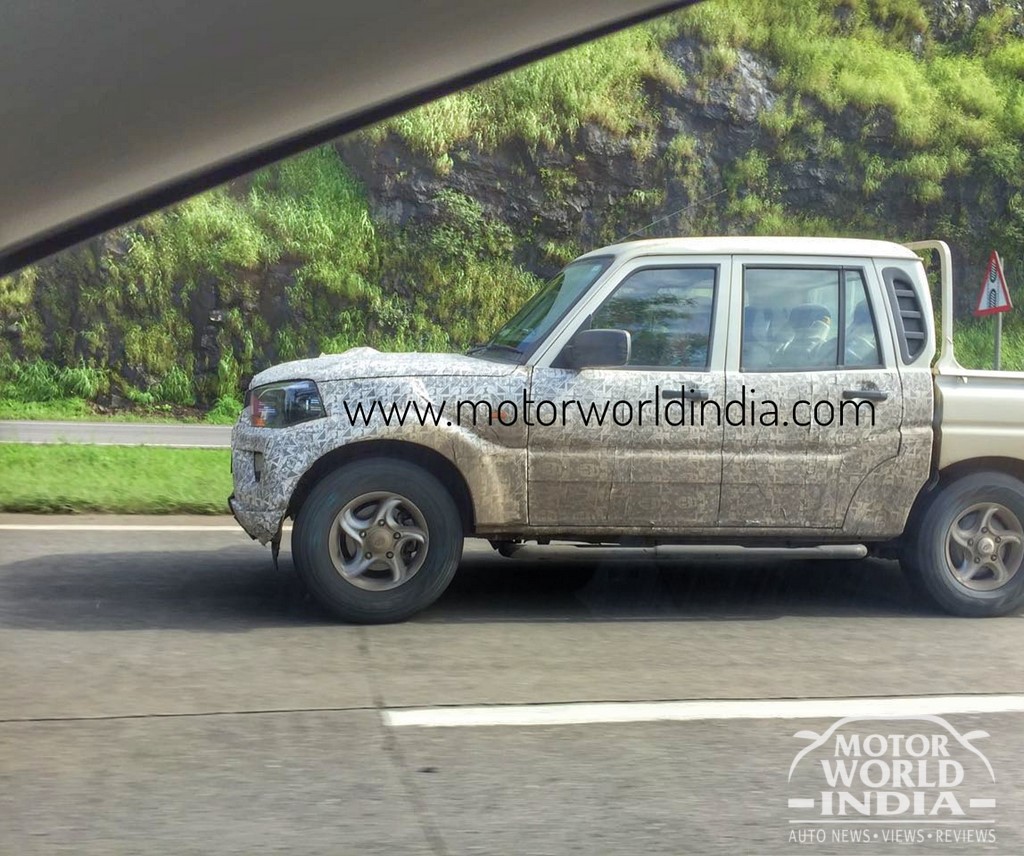 2017 Mahindra Scorpio Getaway Side Profile Spy Shot