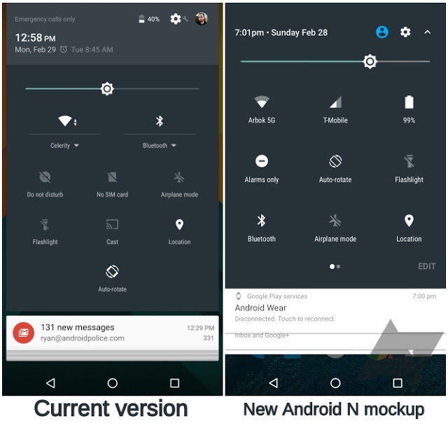 Android N Quick Settings Feature