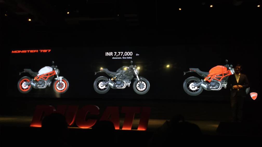 Ducati Monster 797 launched at Rs 7.77 lakh (ex-showroom, Delhi)