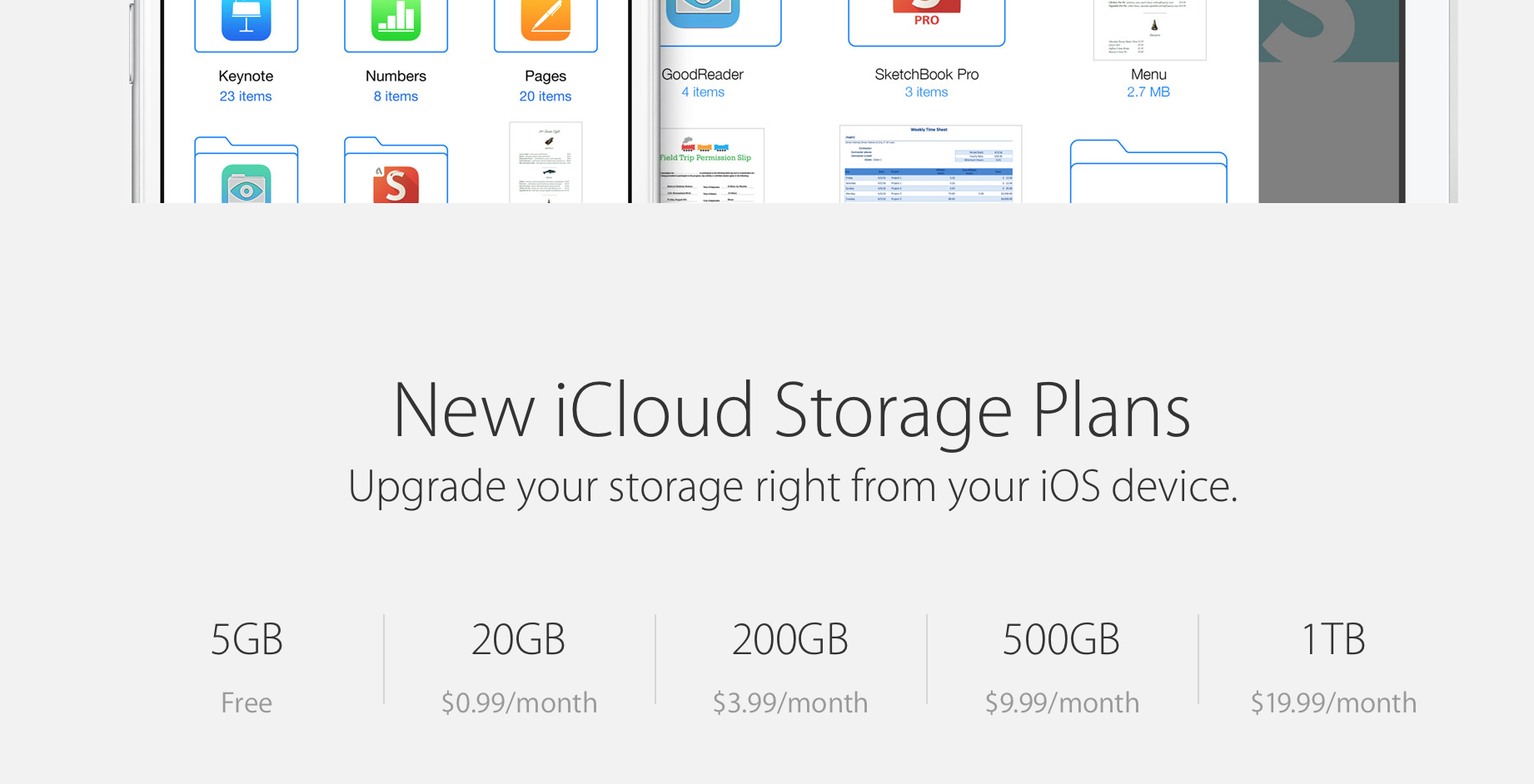 Apple iCloud Pricing