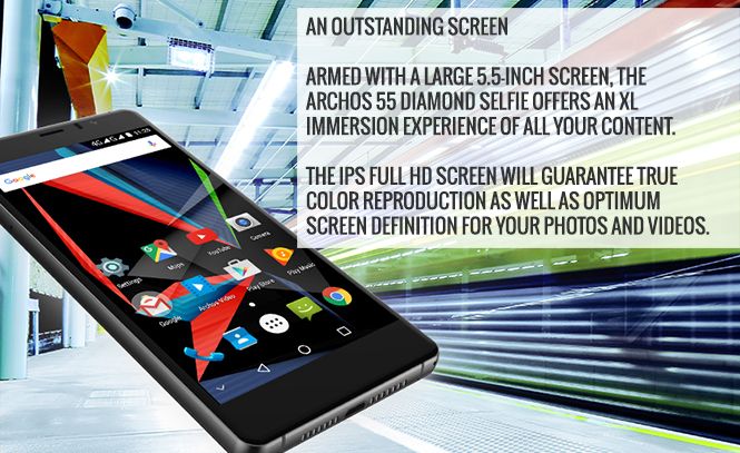 Archos 55 Diamond Selfie display