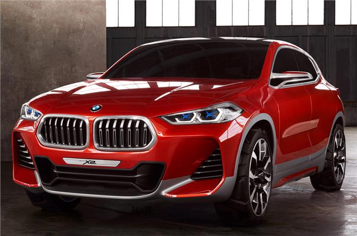 BMW X2 SUV Concept front fascia revealed at Paris Motor Show 2016