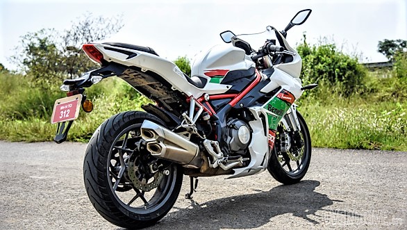 Benelli Tornado 302R from rear profile