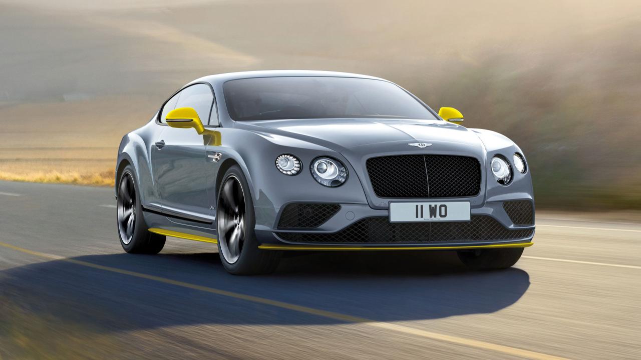 Bentley Continental GT V8 S Black Edition in Yellow and Silver Accent