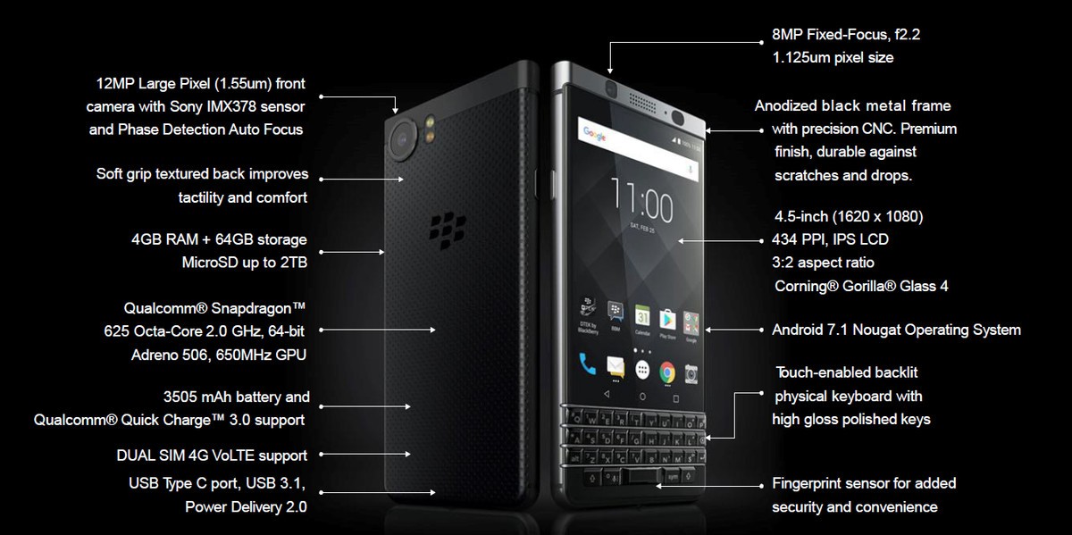 BlackBerry KEYone Specs and Features