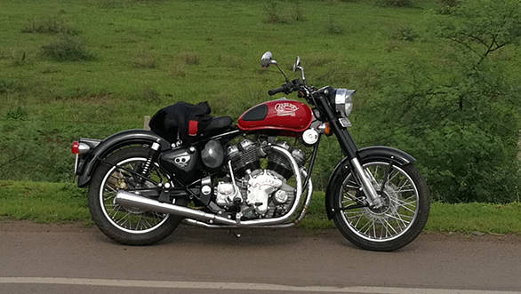 Customized Royal Enfield with Carberry engine