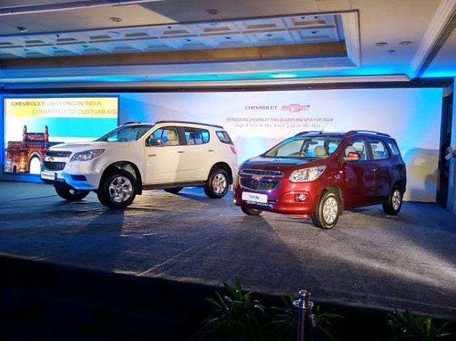 Chevrolet Trailblazer and Spin MPV Unveiled in India Chevrolet Trailblazer and Spin MPV Unveiled in India