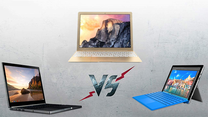 Chromebook Pixel 2 competes against Apple Macbook and MS Surface