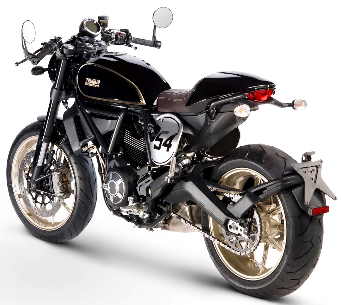 Ducati Scrambler Cafe Racer left rear quarter