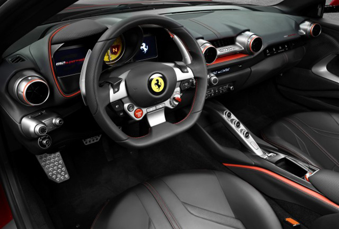 Ferrari 812 Superfast Unveiled Inside the cabin