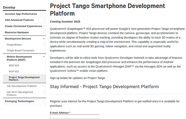 Next-Gen Project Tango Smartphone