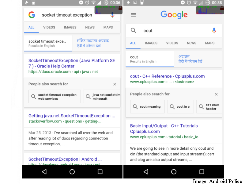 Google is also testing a recommendation widget in search results