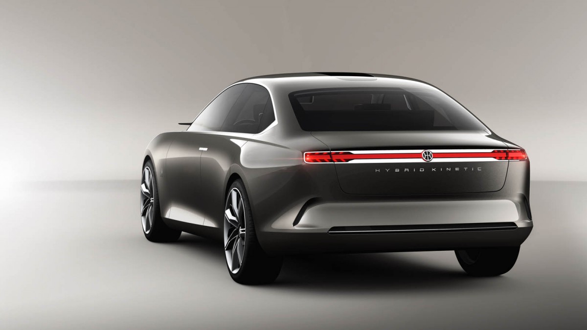 Hybrid Kinetic Group Displayed Pininfarina-Designed Electric Car Concepts H600 Sedan Rear