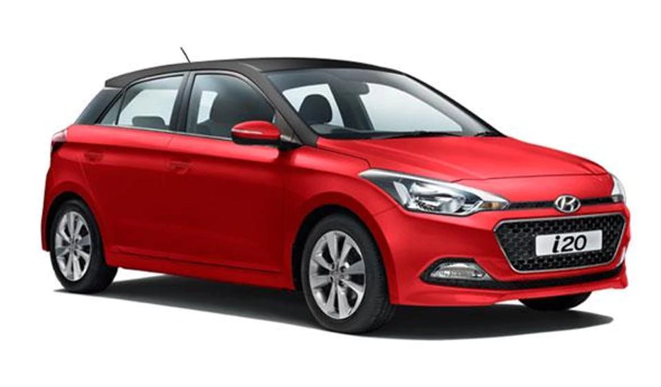 Hyundai Elite i20 Facelift India Red and Black Body Colour Front Side Profile