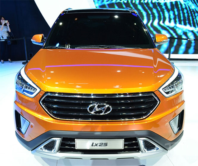 Hyundai new compact SUV iX25 Dark Yellow