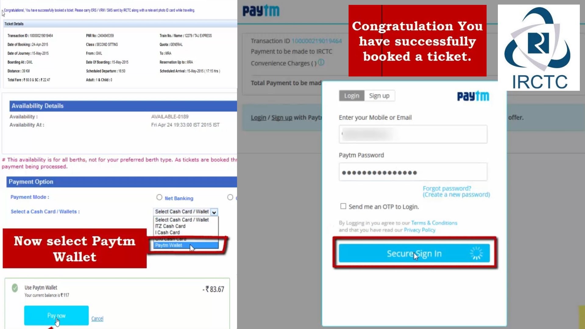 IRCTC-Ticket-Payment-via-Paytm-app