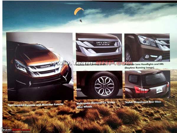 Isuzu MU-X SUV Brochure Lead Prior to Official Launch Exterior Highlights