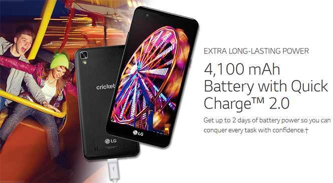 LG X Power supports Quick charging