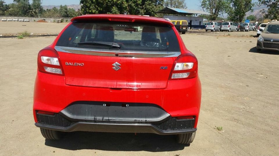 Maruti Baleno RS Spied at rear 